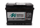 Midac IT2 AGM - START & STOP - 747 CCA / 680 CCA (EN) -12 Volt Car Battery - High Cranking - 242L × 175W × 190H mm
