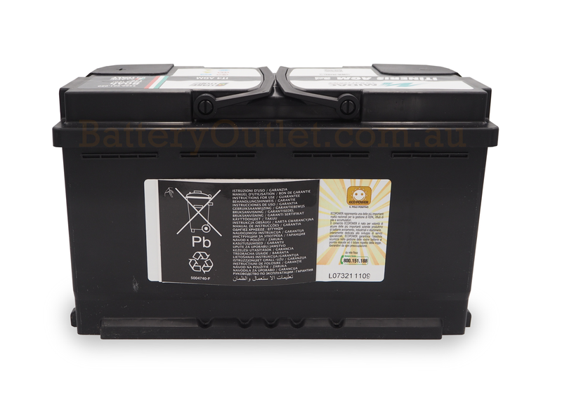 Midac IT4 AGM - START & STOP - 879 CCA / 800 CCA (EN) -12 Volt Car Battery - High Cranking - 310L × 175W × 190H mm