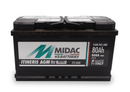 Midac IT4 AGM - START & STOP - 879 CCA / 800 CCA (EN) -12 Volt Car Battery - High Cranking - 310L × 175W × 190H mm