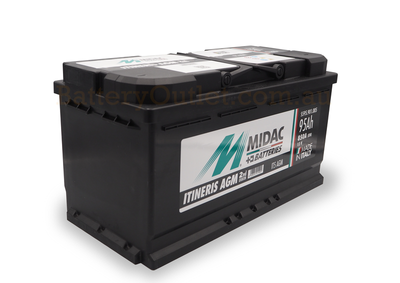 Midac IT5 AGM - START & STOP - 934 CCA / 850 CCA (EN) -12 Volt Car Battery - High Cranking - 353L × 175W × 190H mm